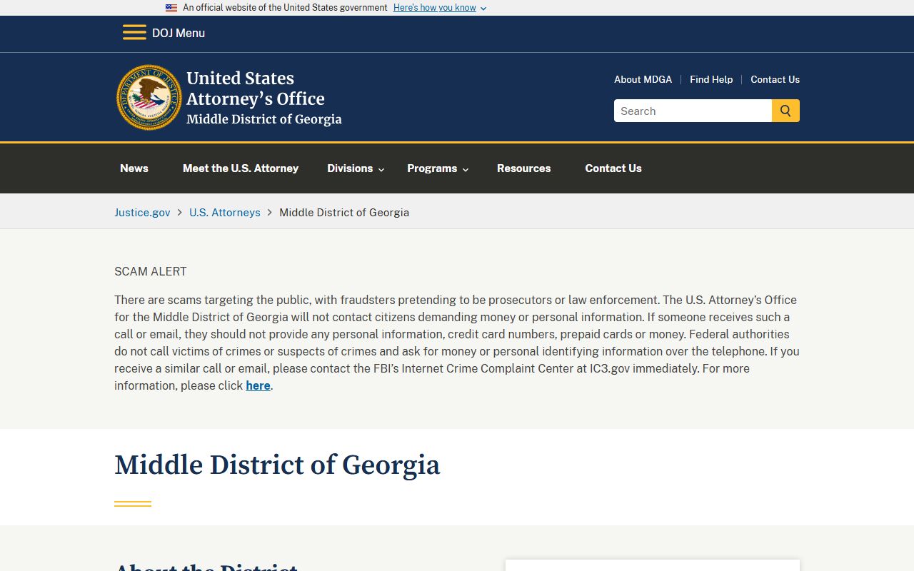 Turner County arrest records and court charges U.S. Attorney Middle District of Georgia page