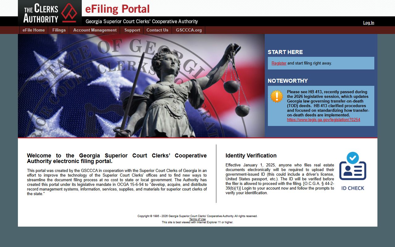 Turner County court records GSCCCA eFile portal