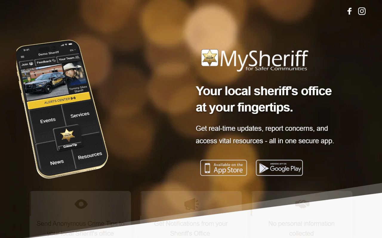Turner County warrant search MySheriff app access
